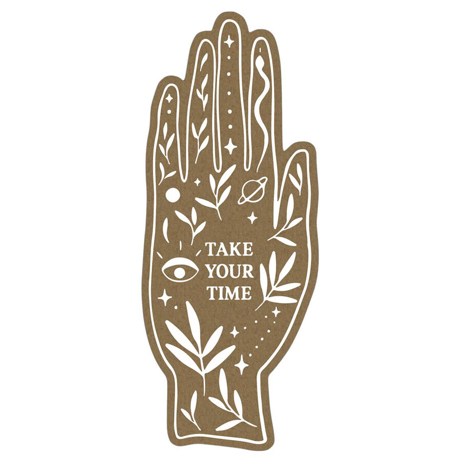 STICKER TAKE YOUR TIME - SUSTAINABLE KRAFT PAPER - HAND