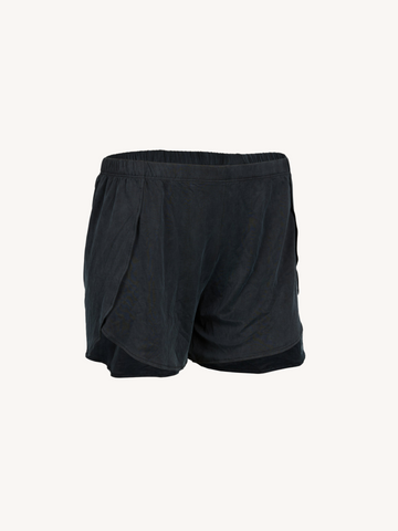Cupro Lounge Shorts in Graphite