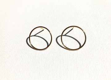 Billabong Circle Earrings in Gold