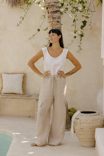 Cargo Pants in Linen