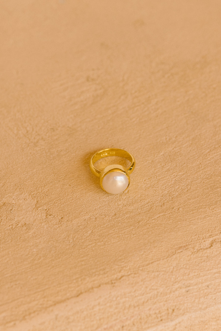 Moon Drop Pearl Ring