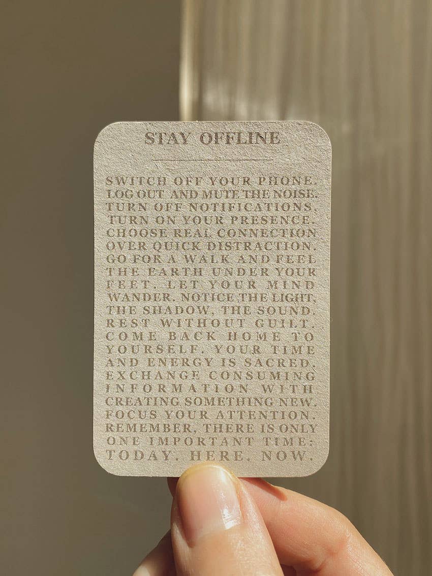 STICKER - STAY OFFLINE - SWITCH OFF YOUR PHONE...SUSTAINABLE