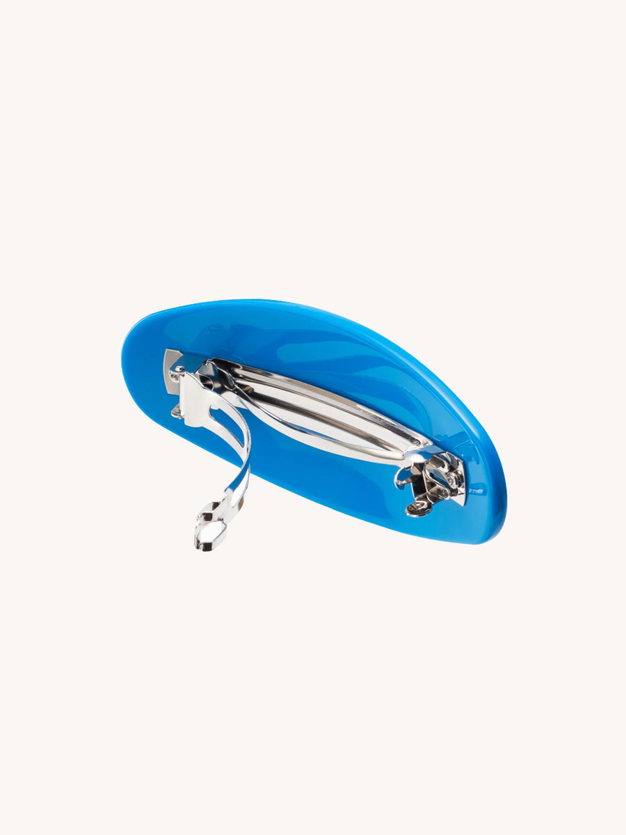 Jumbo Oval Clip in Bright Blue