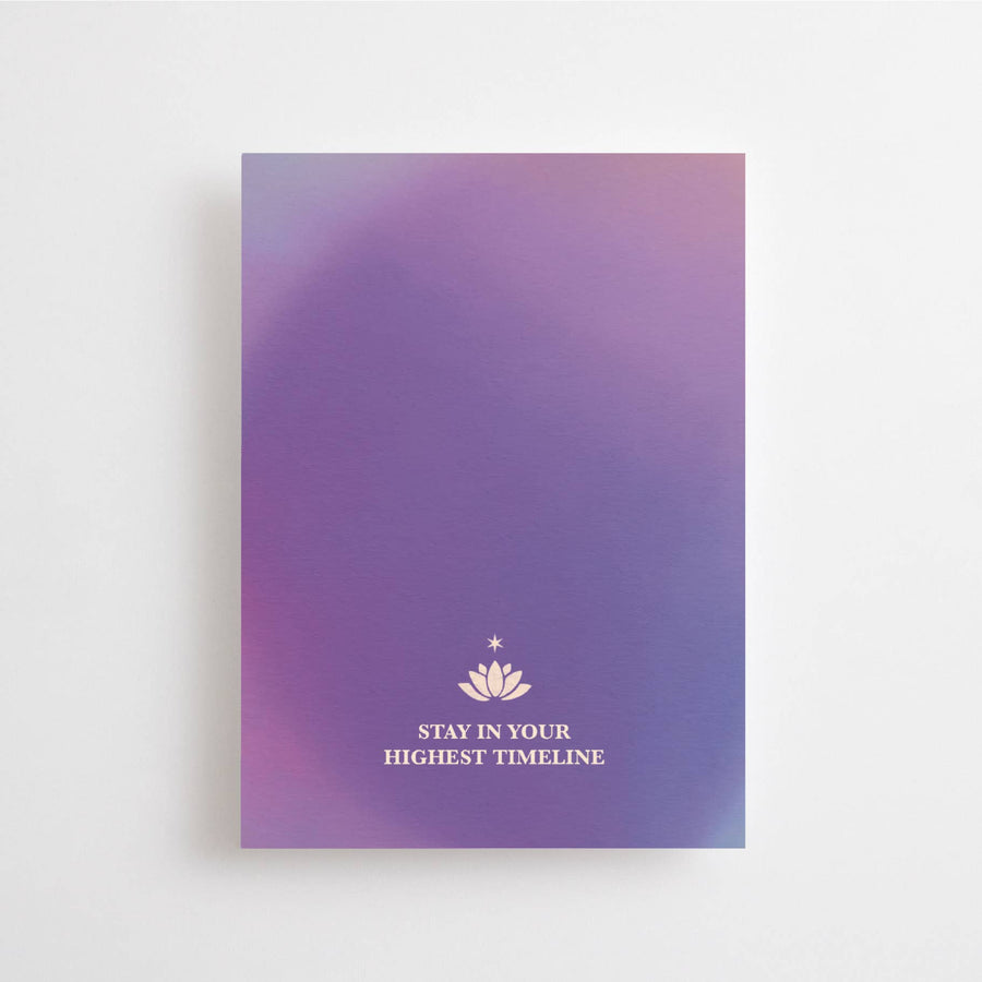 STAY IN YOUR HIGHEST TIMELINE - CHAKRA CARD - 7. CROWN LOTUS