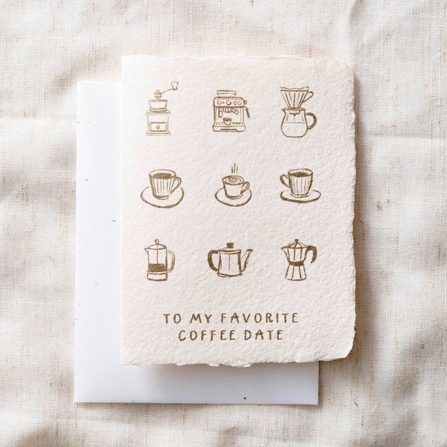 Coffee Date Love Friendship | Eco-Friendly Greeting Card