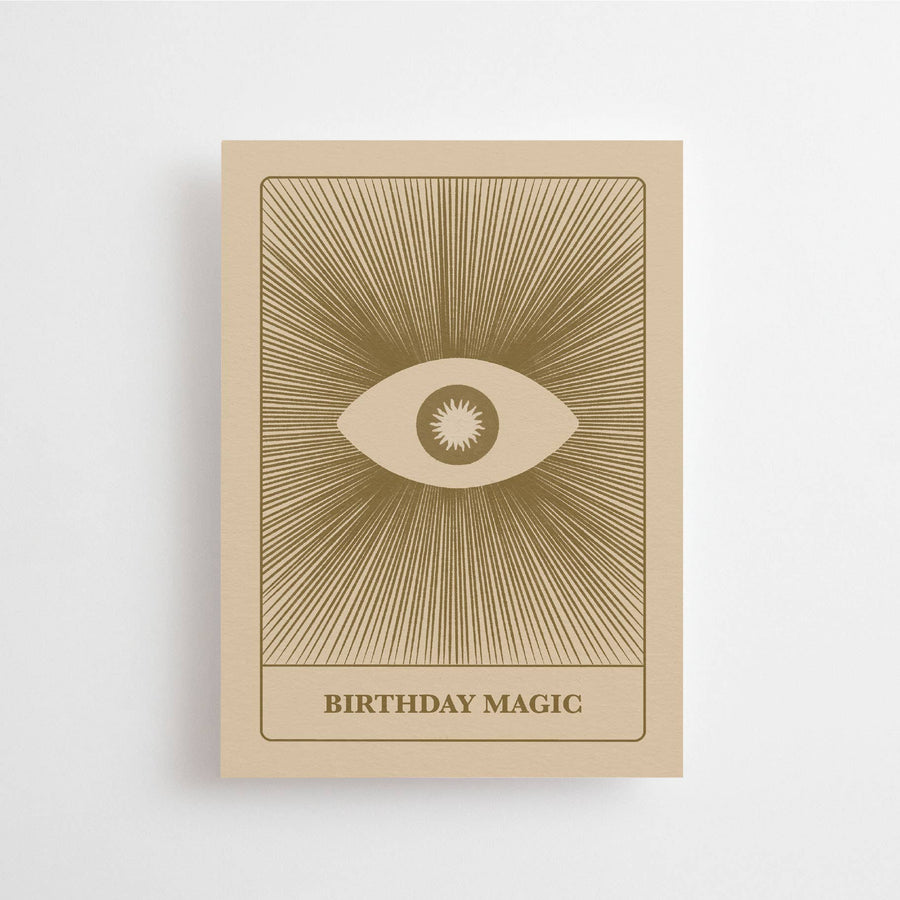 BIRTHDAY MAGIC - POSTCARD - TAROT CARD - EYE - CELEBRATION