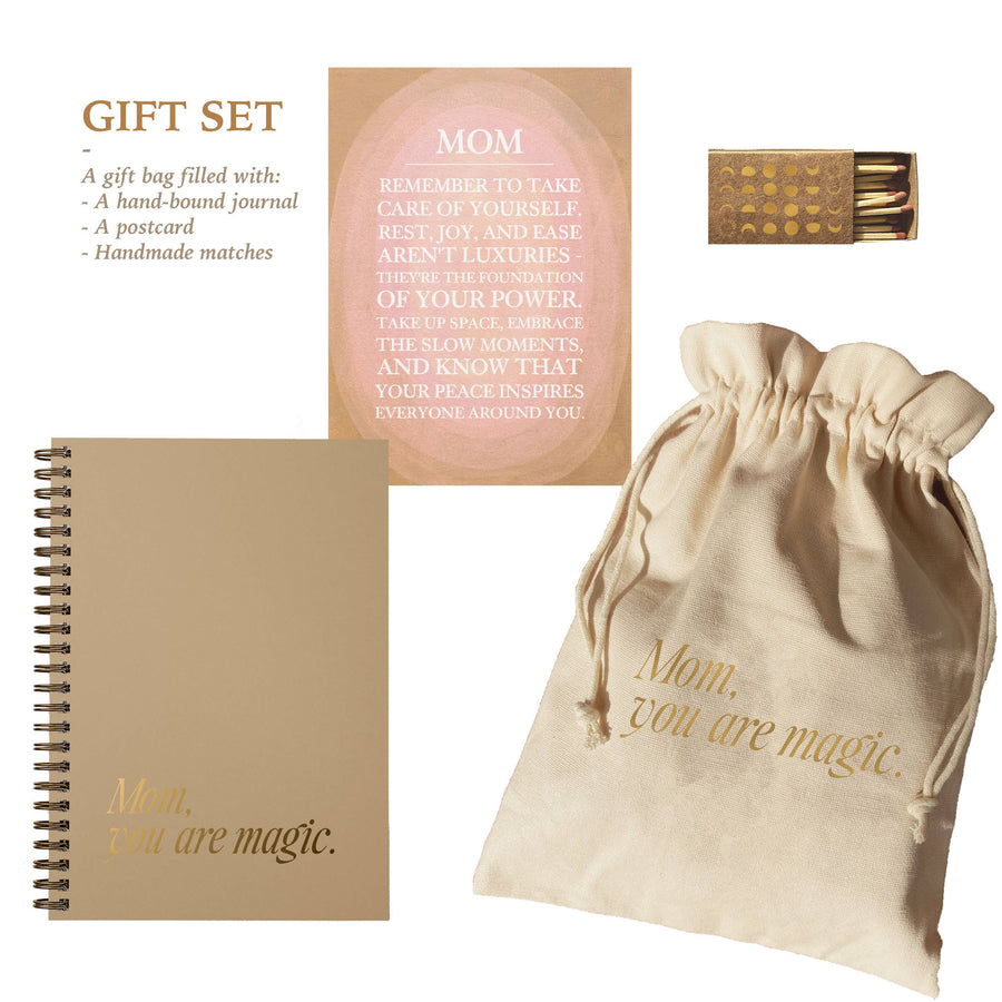 GIFT SET - MOM, YOU ARE MAGIC - SELF-CARE GIFT BAG & JOURNAL