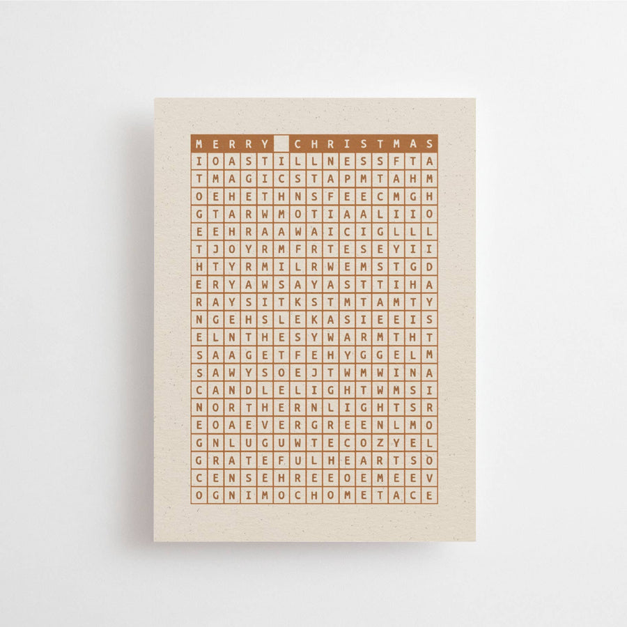 MERRY CHRISTMAS - POSTCARD - WORDSEARCH QUIZ