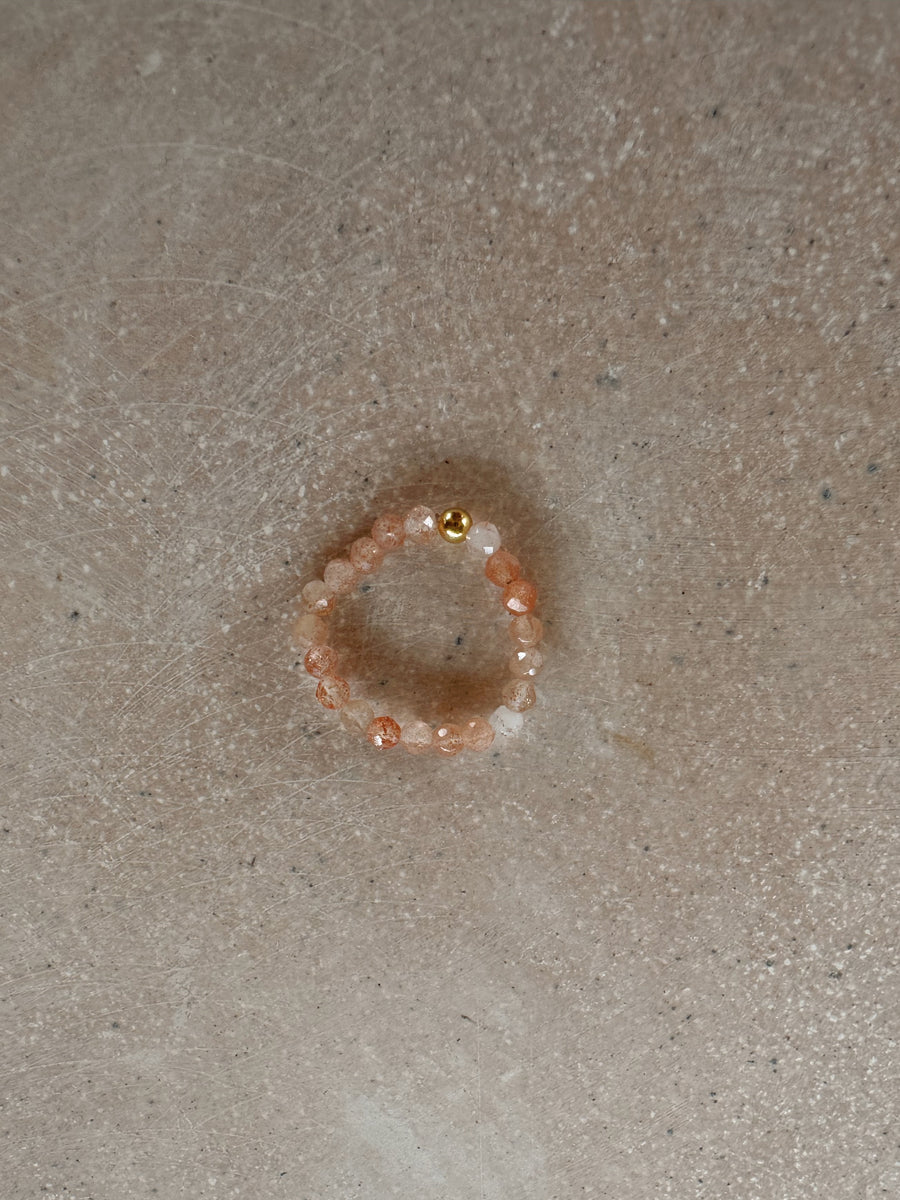 Blush Sand - Peach Moonstone Ring