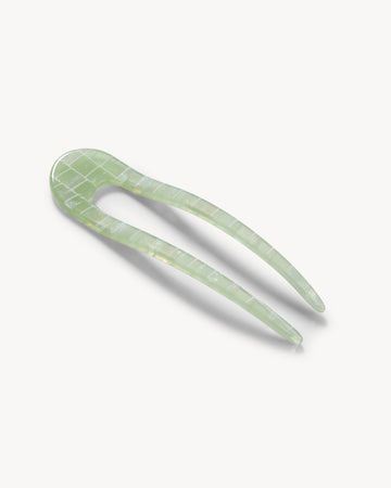 French Hair Pin in Mint Shell
