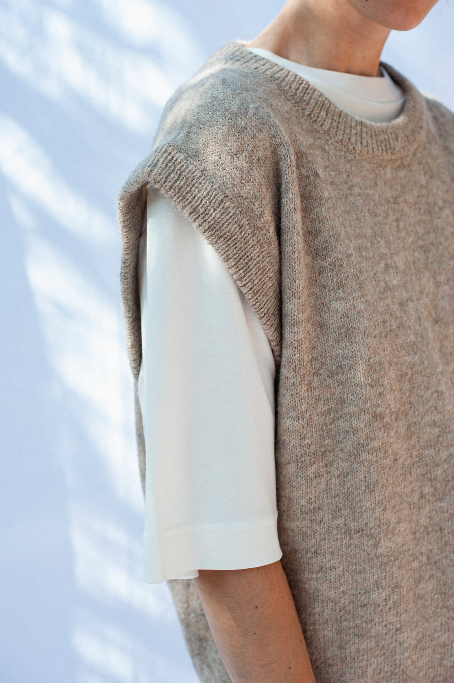 Robin Wool Vest in Mocca