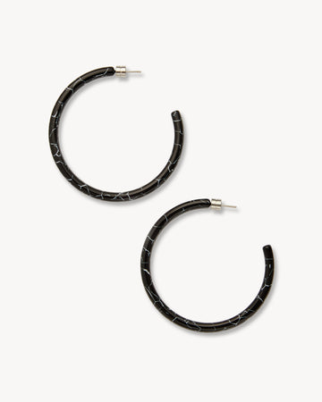 Large Hoops in Dark Tortoise