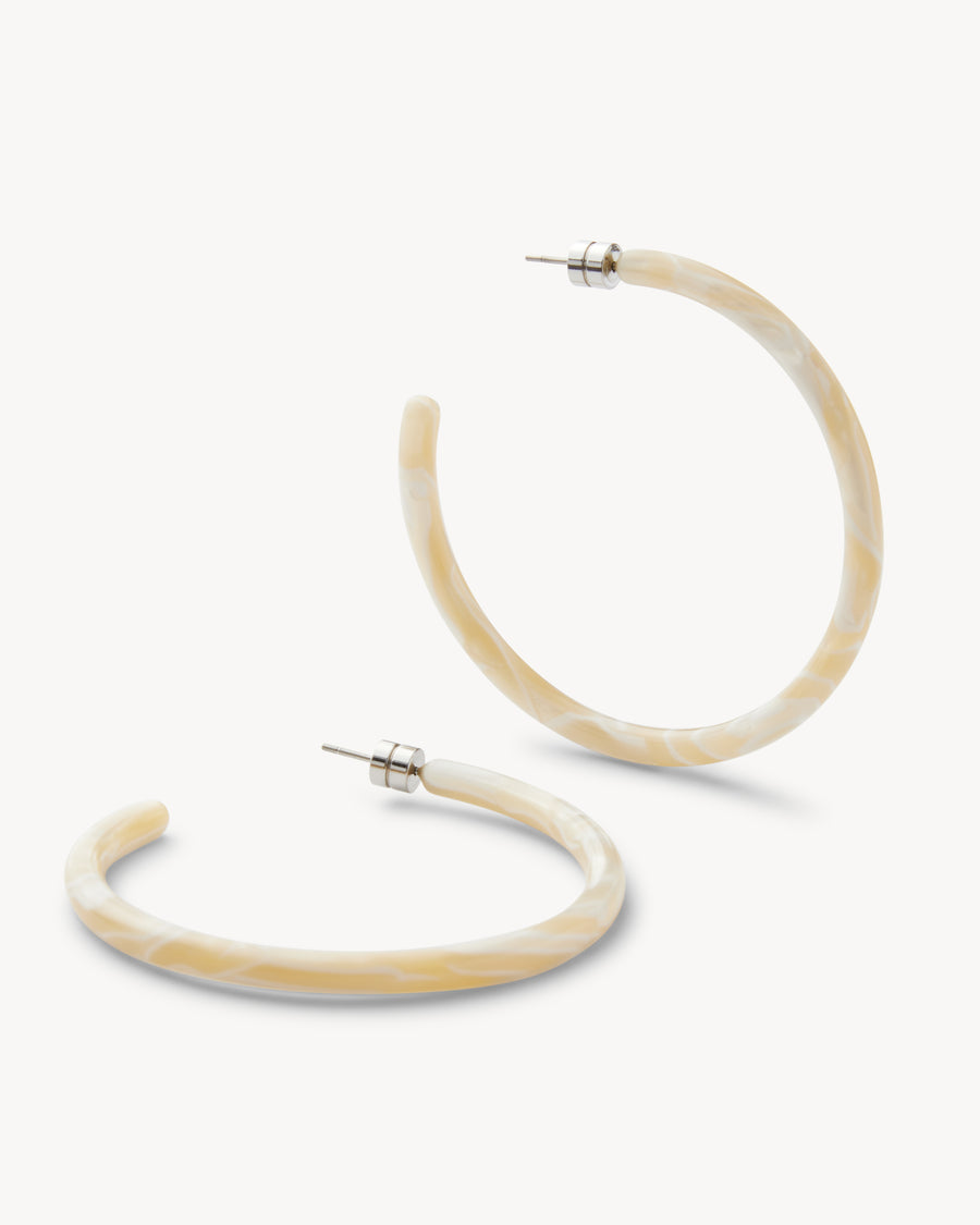 Large Hoops in Ivory