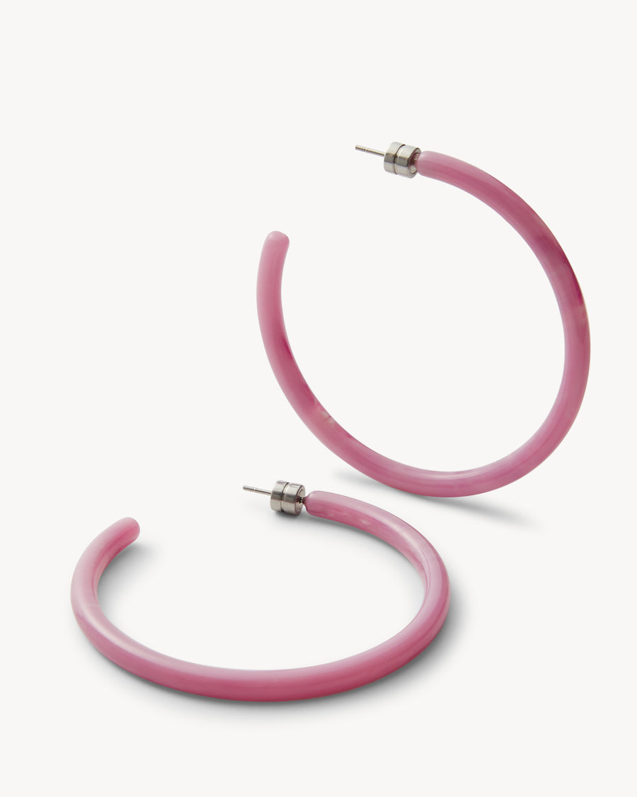 Large Hoops in Orchid