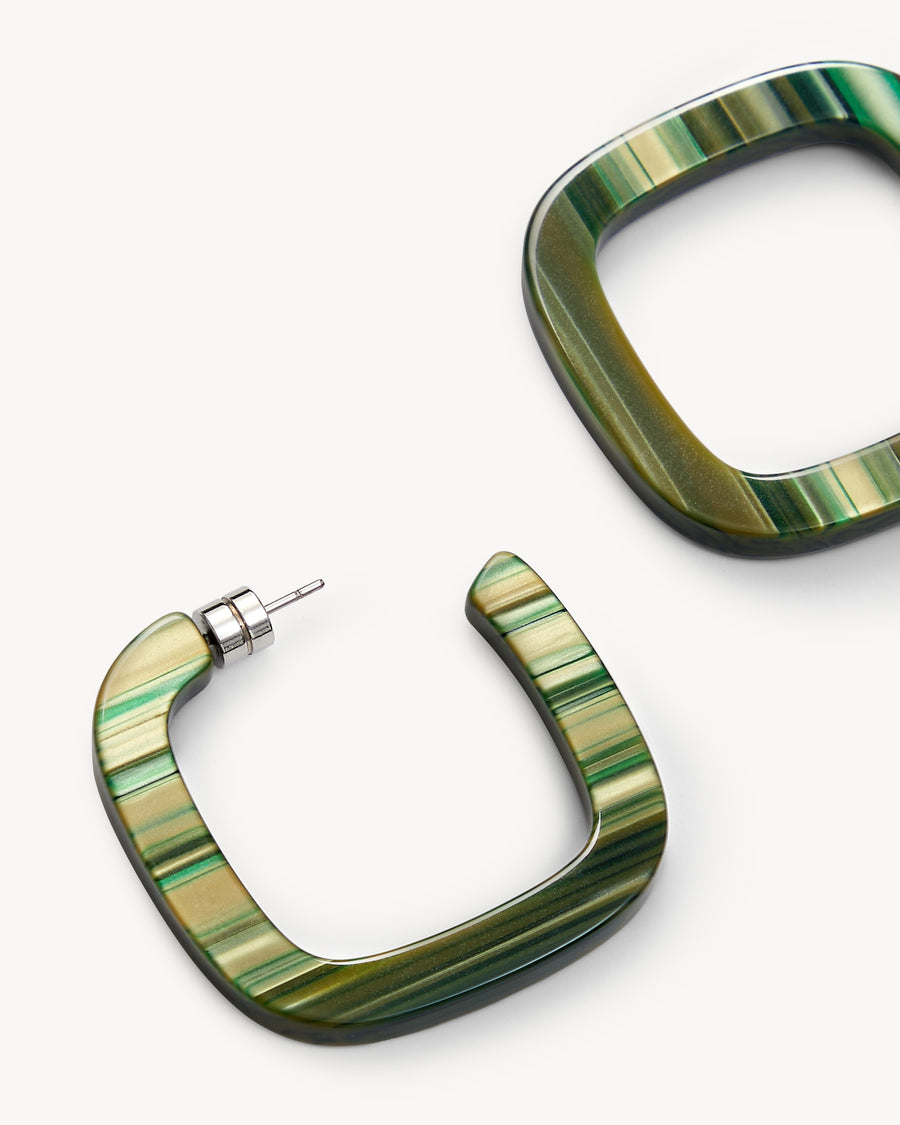 Midi Square Hoops in Meadow