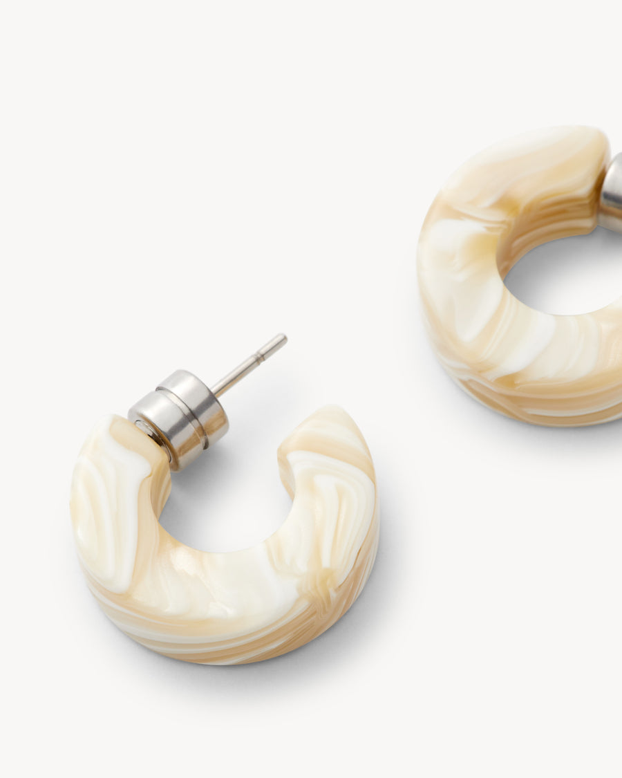 Muse Hoops in Ivory