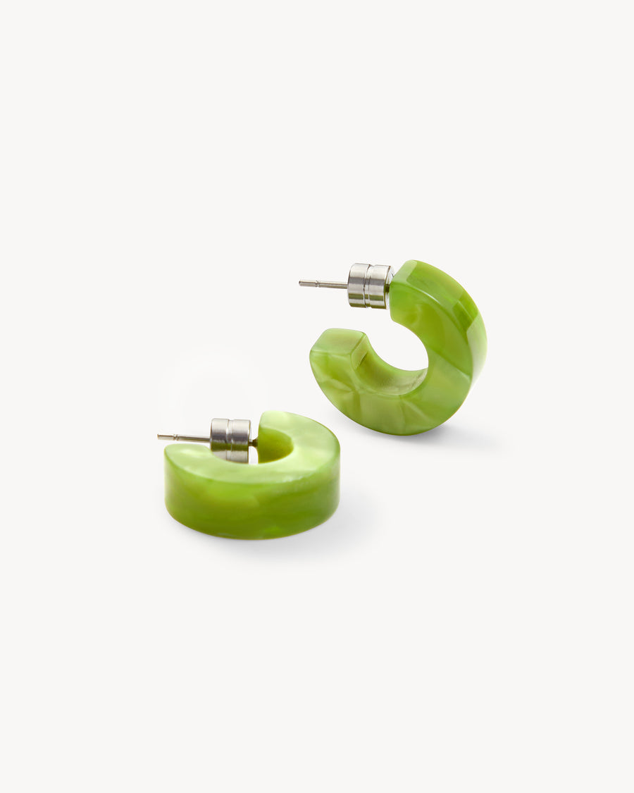 Muse Hoops in Pistachio