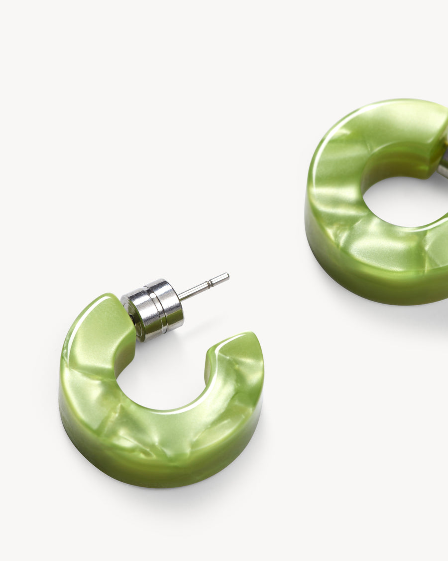 Muse Hoops in Pistachio