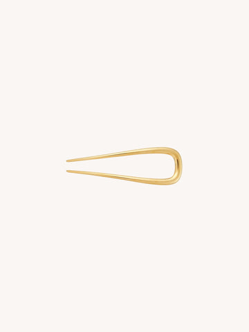 Petite Oval French Hair Pin in Gold