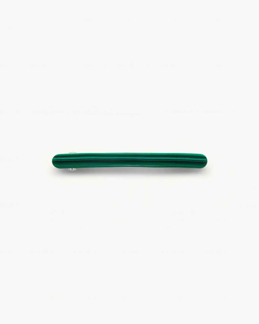 Slim Paris Barrette in Malachite
