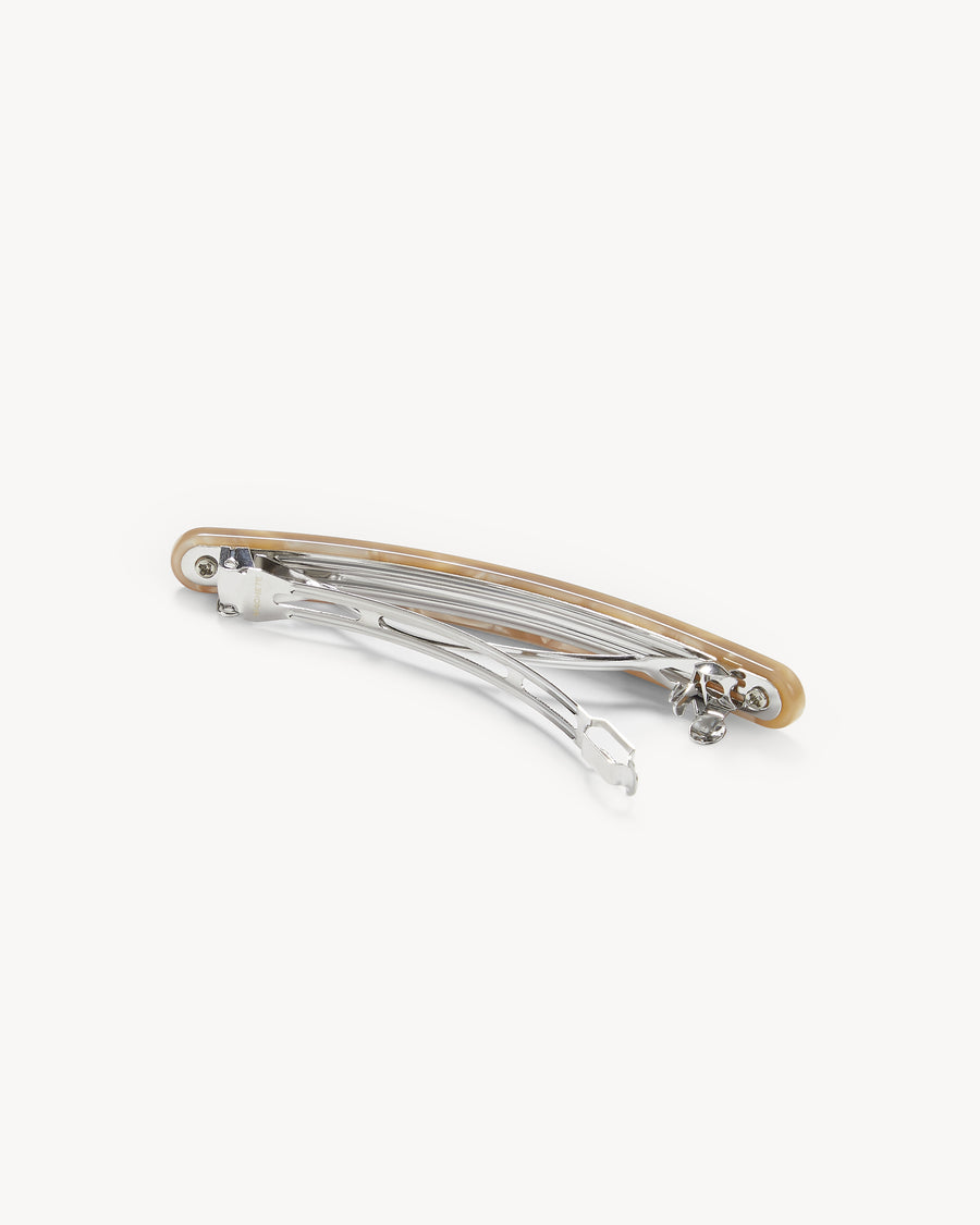 Slim Paris Barrette in Sand Shell