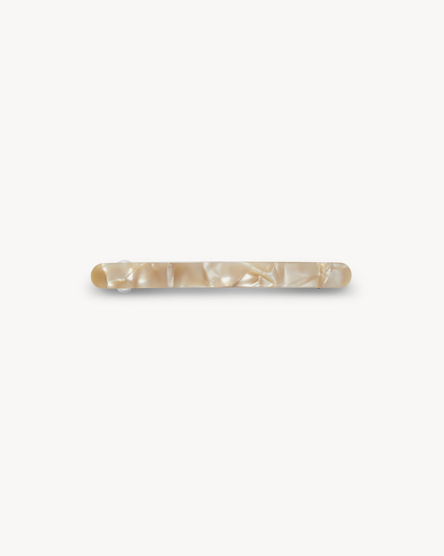 Slim Paris Barrette in Sand Shell