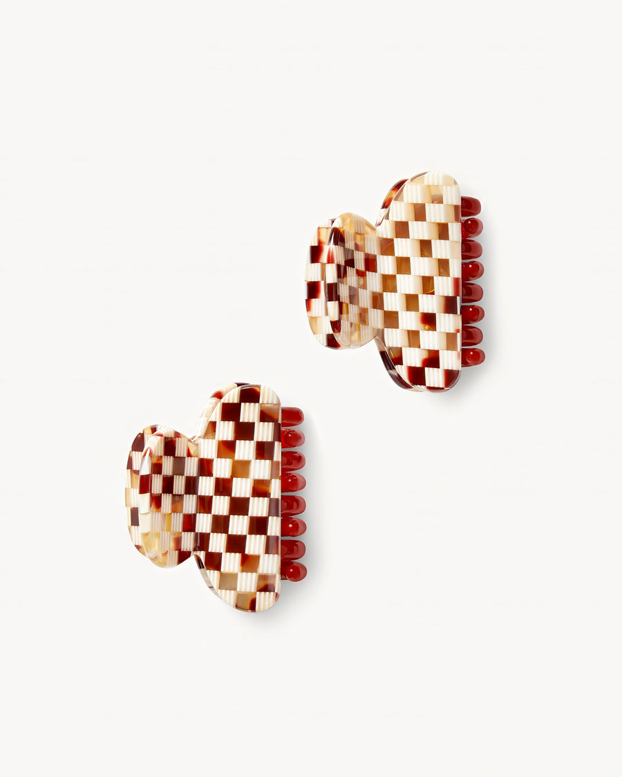 WP Twin Heirloom Claws in Tortoise Checker