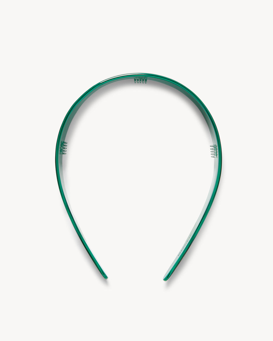 Wide Headband in Malachite