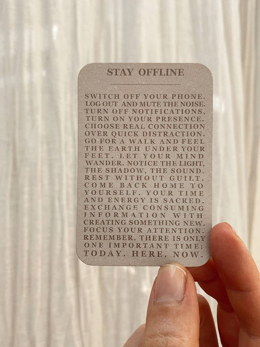 STICKER - STAY OFFLINE - SWITCH OFF YOUR PHONE...SUSTAINABLE