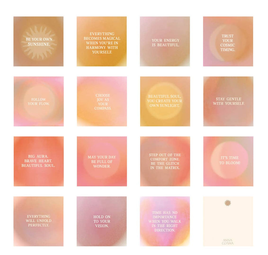 BE YOUR OWN SUNSHINE - CARD SET - 15 CARDS AFFIRMATION DECK