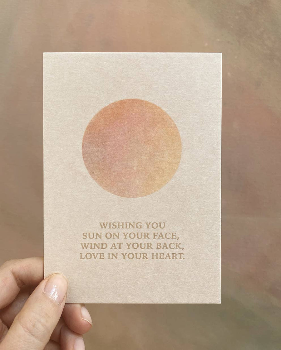 WISHING YOU SUN ON YOUR FACE, WIND AT YOUR BACK... POSTCARD