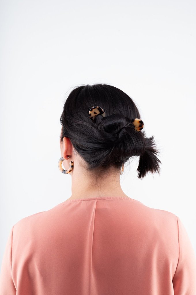 French Hair Pin in Cognac