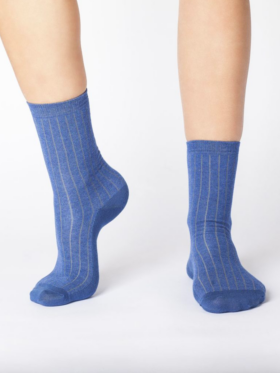 Ribbed Socks Sweet Blue
