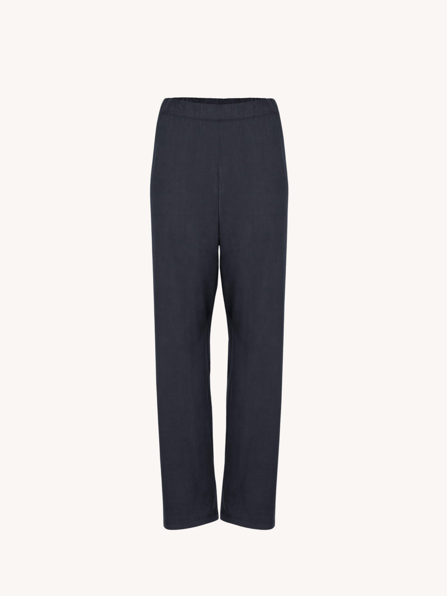 Cupro High Waist Pants in Graphite