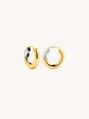 Baby Chunky Hoops in 3/4 Gold