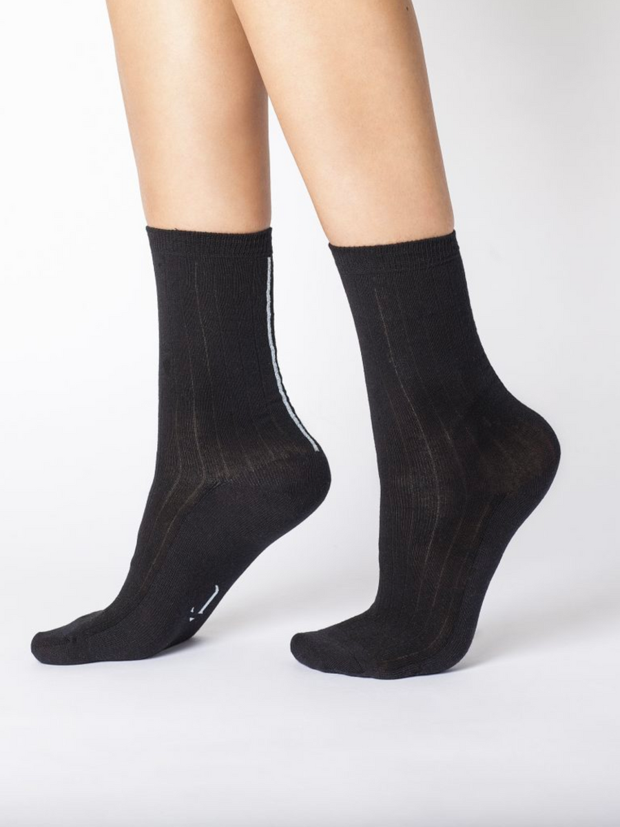 Ribbed Socks Black