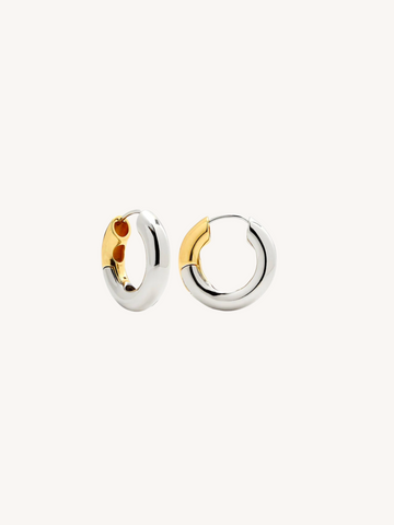 Baby Chunky Hoops in 3/4 Silver