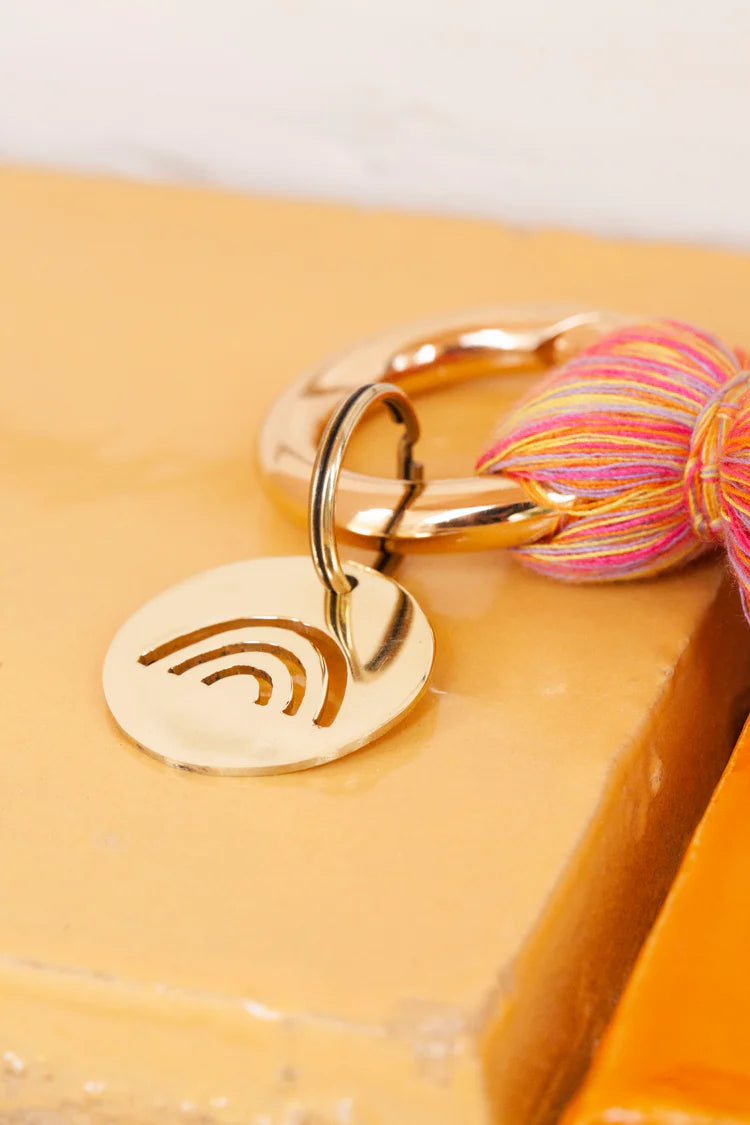 Key tag - mini rainbow