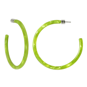 Large Hoops in Pistachio