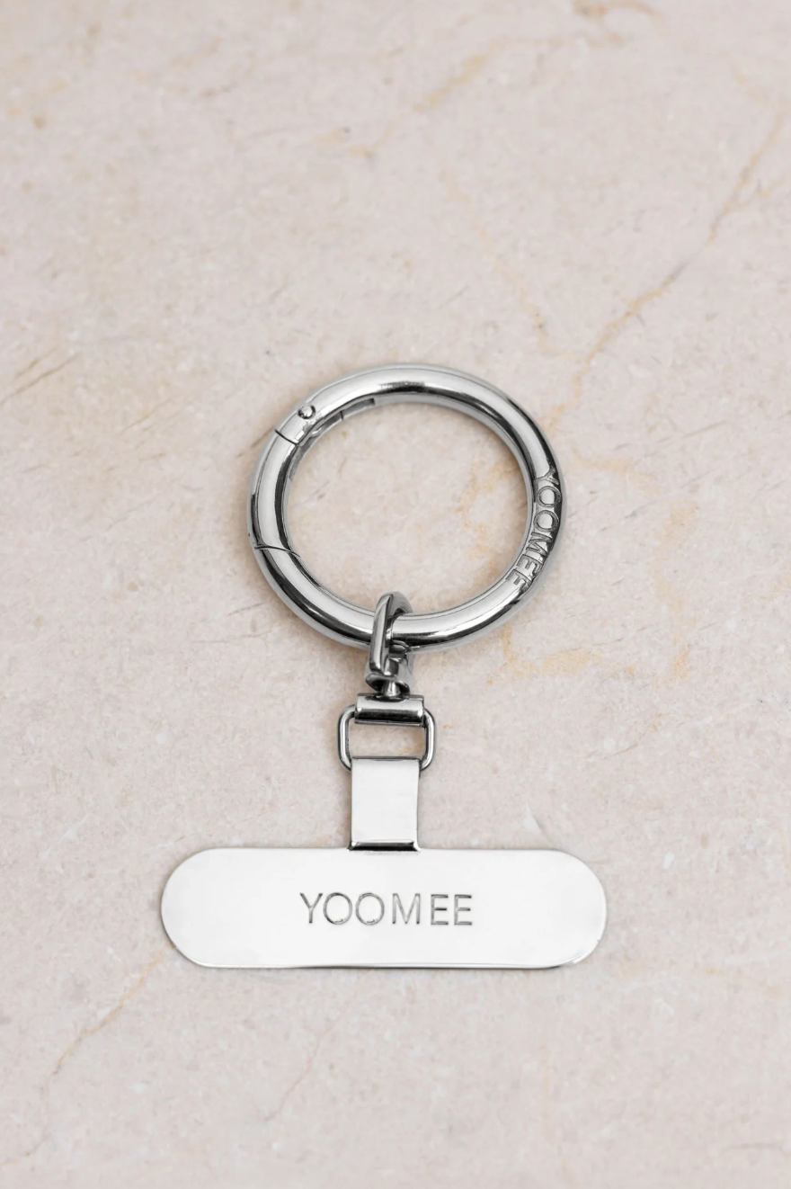 set - phone clip & classic carabiner - silver