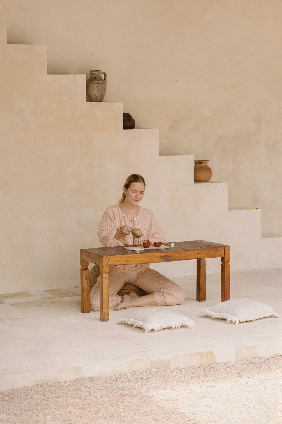 Tie Front Blouse in Linen