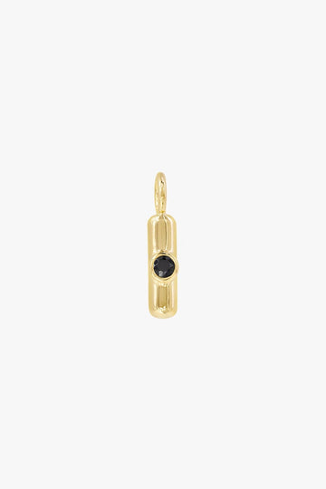 Black Onyx Pendant in Gold