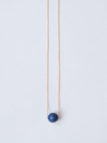 Stone Pearl Necklace Sodalite Blue