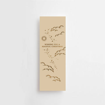WISHING YOU A MAGICAL CHRISTMAS - BOOKMARK - GOLD - GIFT TAG