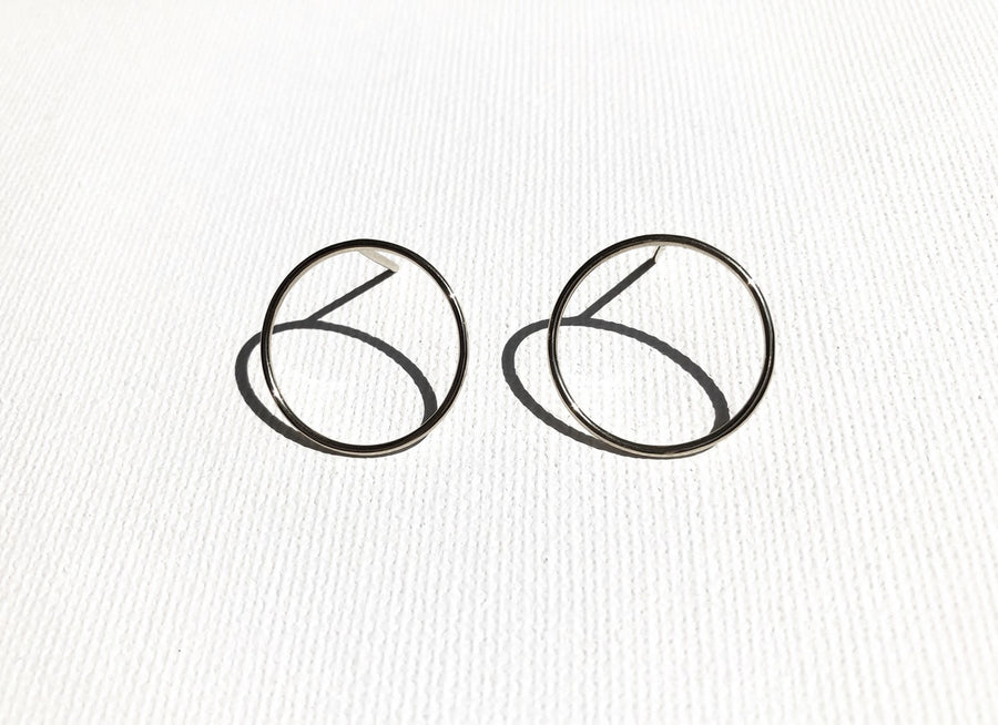 Billabong Circle Earrings in Silver
