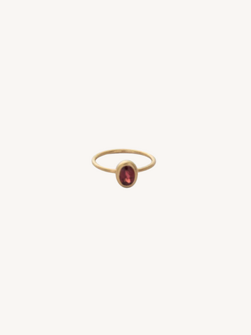 Garnet Ring in Gold