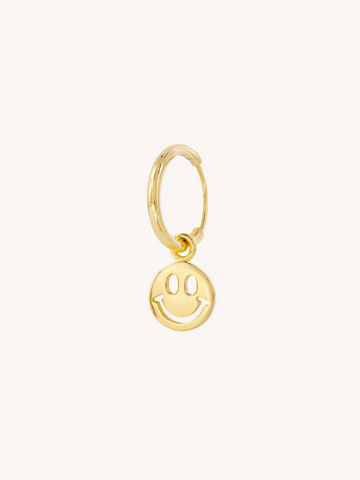 Smiley Coin Earring Gold