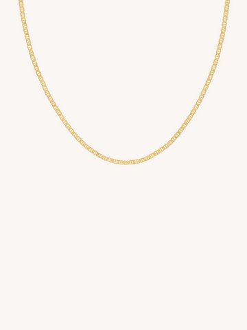 Flat Chain Necklace in Gold