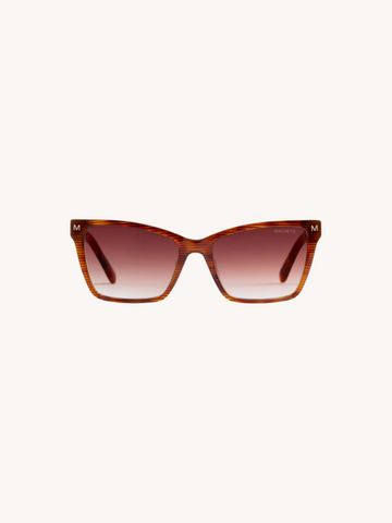 Sally - Sunglasses in Dark Tortoise Stripe