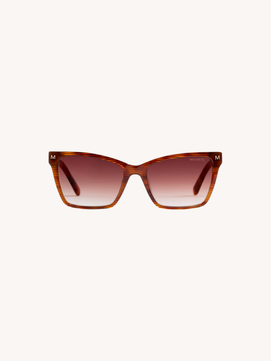 WP Sally - Sunglasses in Dark Tortoise Stripe